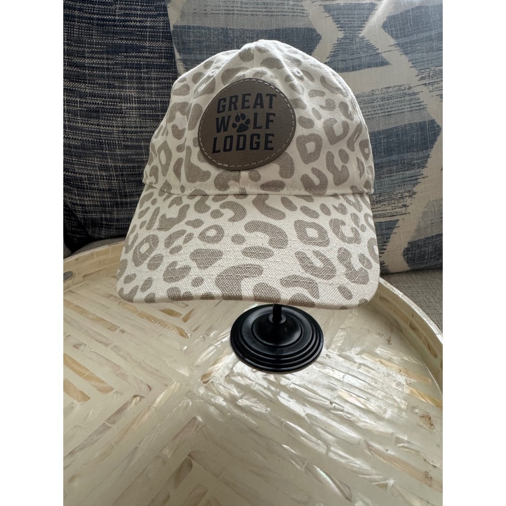 Great Wolf Lodge Viv & Lou Cheetah Print Baseball Cap Hat Adjustable Women's EUC